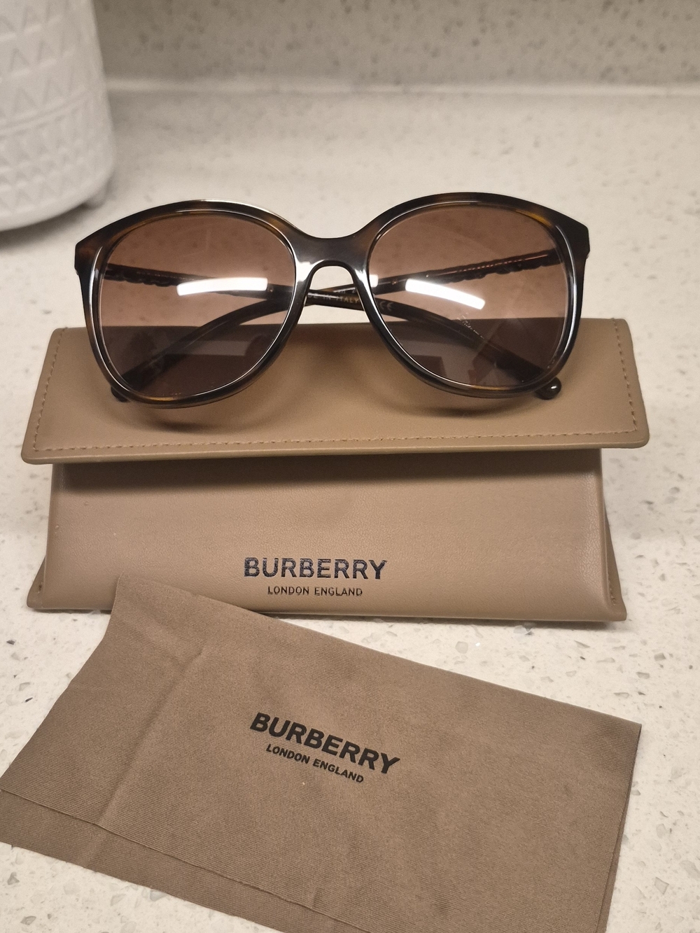 Burberry Women's Tortoiseshell Sunglasses - Brown Lenses